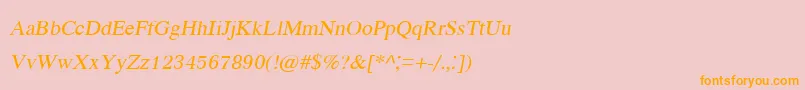 KodchiangupcItalic Font – Orange Fonts on Pink Background