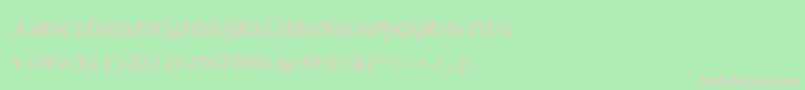 KodchiangupcItalic Font – Pink Fonts on Green Background