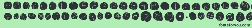 DiskoLightinvers Font – Black Fonts on Green Background