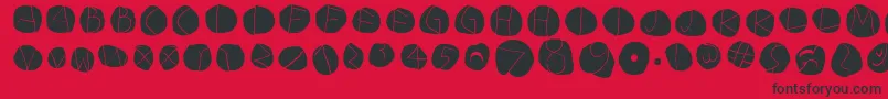 DiskoLightinvers Font – Black Fonts on Red Background