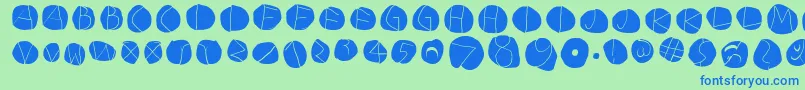 DiskoLightinvers Font – Blue Fonts on Green Background