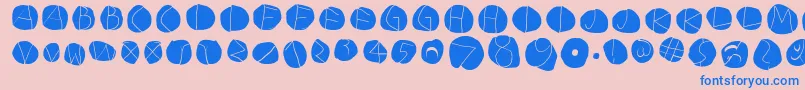 DiskoLightinvers Font – Blue Fonts on Pink Background
