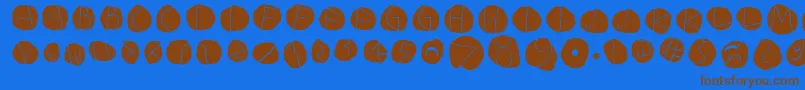 DiskoLightinvers Font – Brown Fonts on Blue Background