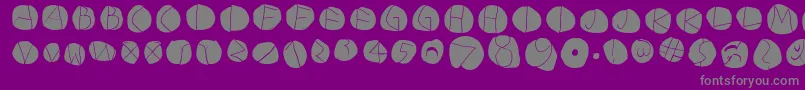 フォントDiskoLightinvers – 紫の背景に灰色の文字