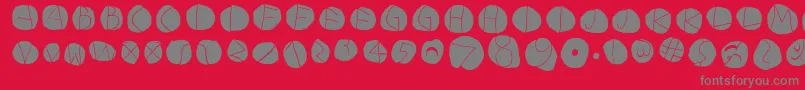 DiskoLightinvers Font – Gray Fonts on Red Background