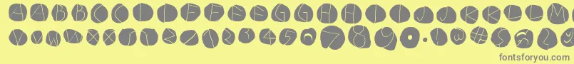 DiskoLightinvers Font – Gray Fonts on Yellow Background