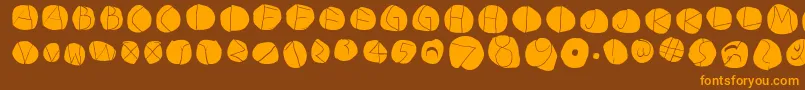 DiskoLightinvers Font – Orange Fonts on Brown Background