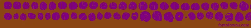DiskoLightinvers Font – Purple Fonts on Brown Background