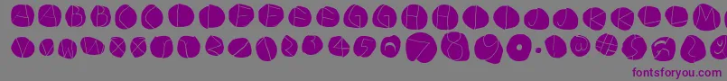 DiskoLightinvers Font – Purple Fonts on Gray Background