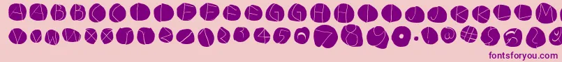 DiskoLightinvers Font – Purple Fonts on Pink Background