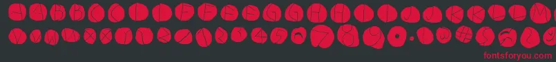 DiskoLightinvers Font – Red Fonts on Black Background