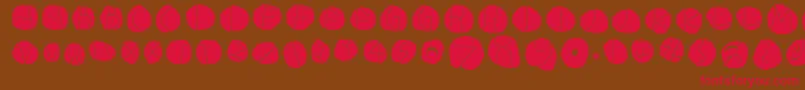 DiskoLightinvers Font – Red Fonts on Brown Background