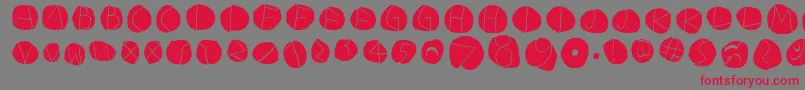 DiskoLightinvers Font – Red Fonts on Gray Background