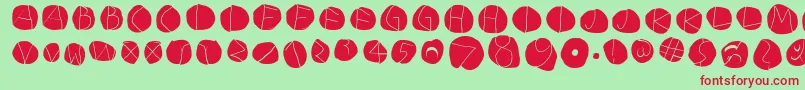 DiskoLightinvers Font – Red Fonts on Green Background