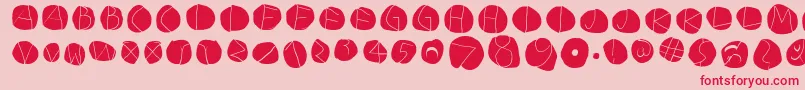 DiskoLightinvers Font – Red Fonts on Pink Background