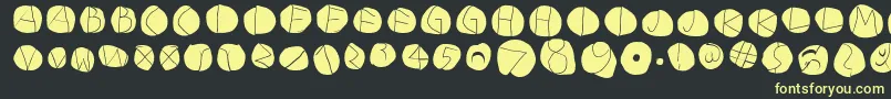DiskoLightinvers Font – Yellow Fonts on Black Background