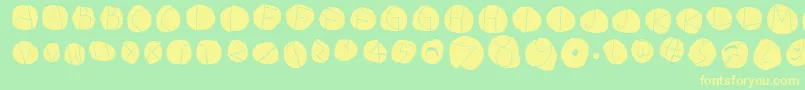 DiskoLightinvers Font – Yellow Fonts on Green Background
