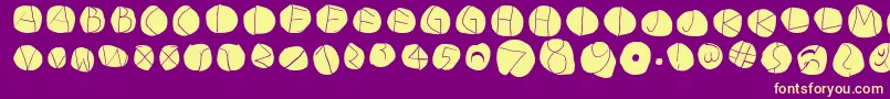 DiskoLightinvers Font – Yellow Fonts on Purple Background