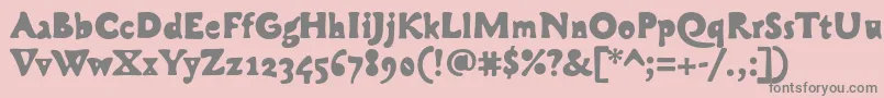 CobraBold-Schriftart – Graue Schriften auf rosa Hintergrund