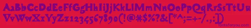 CobraBold Font – Purple Fonts on Red Background
