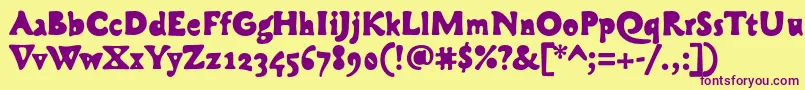 CobraBold Font – Purple Fonts on Yellow Background