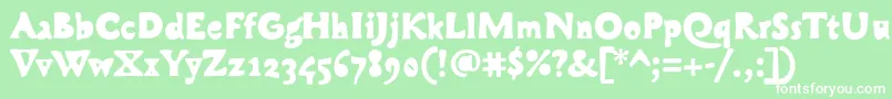 Шрифт CobraBold – белые шрифты на зелёном фоне