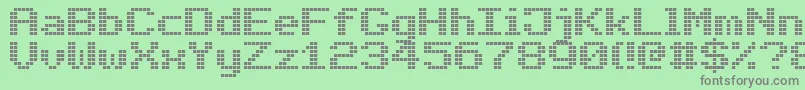 BoldLedBoard7 Font – Gray Fonts on Green Background