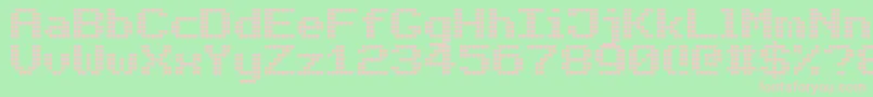 BoldLedBoard7 Font – Pink Fonts on Green Background