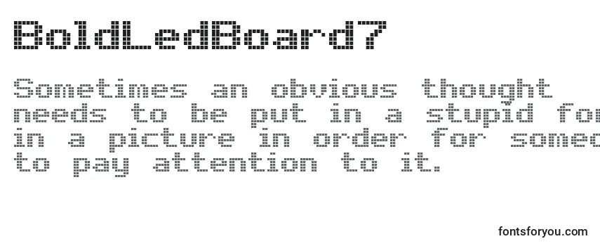 Przegląd czcionki BoldLedBoard7
