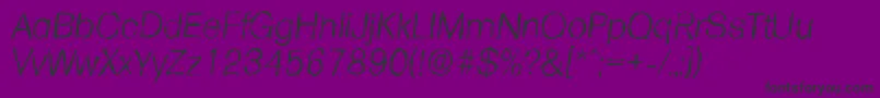 FormularandomLightItalic-Schriftart – Schwarze Schriften auf violettem Hintergrund