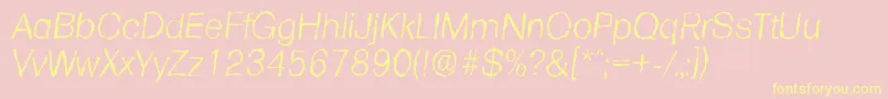 En savoir plus sur la police FormularandomLightItalic Police FormularandomLightItalic – polices jaunes sur fond rose