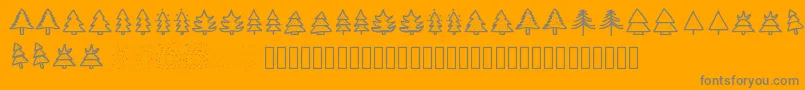 fuente Christmastrees – Fuentes Grises Sobre Fondo Naranja