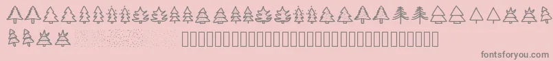 Weitere Informationen zur Christmastrees-Schriftart Christmastrees-Schriftart – Graue Schriften auf rosa Hintergrund