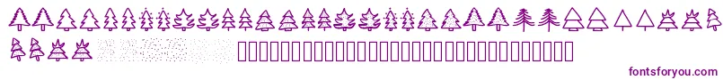 Christmastrees-fontti – violetit fontit