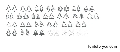 Шрифт Christmastrees