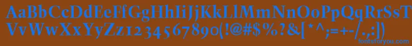 Подробнее о шрифте TrumpMediaevalBoldOldStyleFigures Шрифт TrumpMediaevalBoldOldStyleFigures – синие шрифты на коричневом фоне