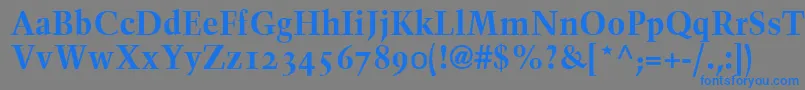 TrumpMediaevalBoldOldStyleFigures Font – Blue Fonts on Gray Background