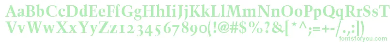 TrumpMediaevalBoldOldStyleFigures Font – Green Fonts on White Background