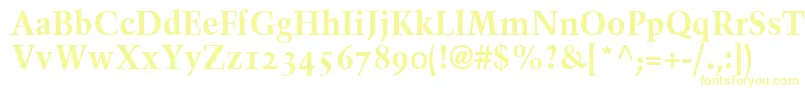 TrumpMediaevalBoldOldStyleFigures Font – Yellow Fonts on White Background