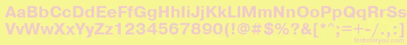 PragmaticattBold Font – Pink Fonts on Yellow Background