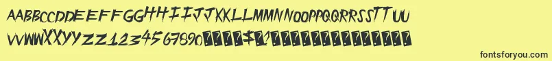 Шрифт Epicslash – чёрные шрифты на жёлтом фоне