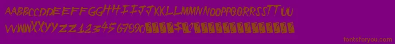 Шрифт Epicslash – коричневые шрифты на фиолетовом фоне