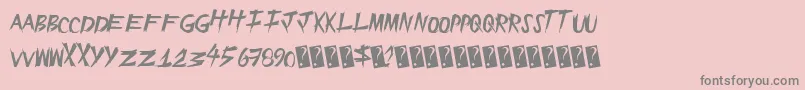 フォントEpicslash – ピンクの背景に灰色の文字