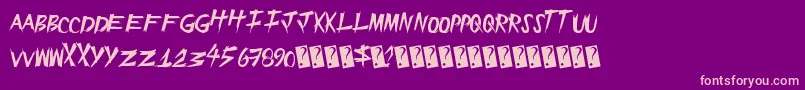 Epicslash-fontti – vaaleanpunaiset fontit violetilla taustalla