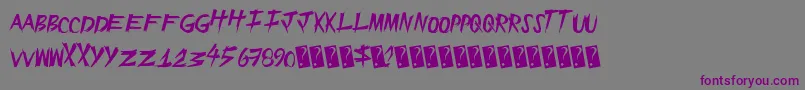 Шрифт Epicslash – фиолетовые шрифты на сером фоне