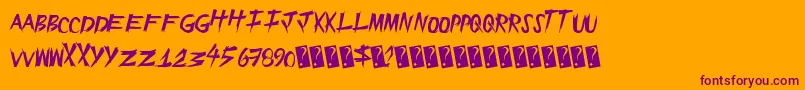 Шрифт Epicslash – фиолетовые шрифты на оранжевом фоне