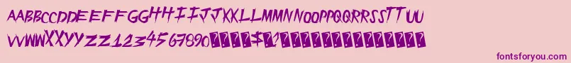 Шрифт Epicslash – фиолетовые шрифты на розовом фоне