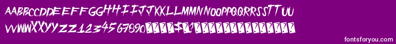 フォントEpicslash – 紫の背景に白い文字