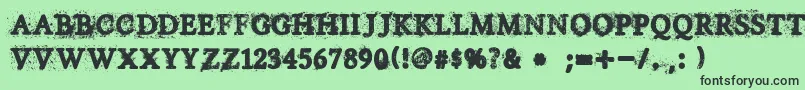 House Of Horror Font – Black Fonts on Green Background