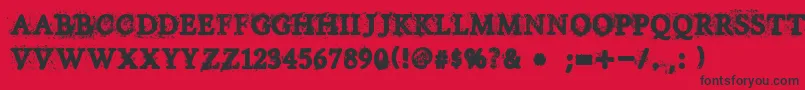 House Of Horror Font – Black Fonts on Red Background